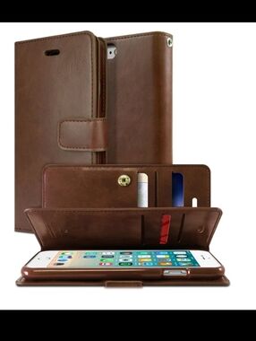 Mercury Mansoor Brown Leather Wallet iPhone 11 Pro Case